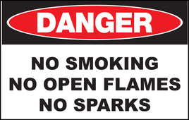No Smoking No Open Flames No Sparks Eco Danger Signs Available In Different Sizes and Materials