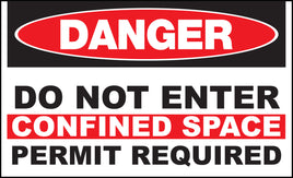 Do Not Enter Confined Space Permit Required Eco Danger Signs Available In Different Sizes and Materials