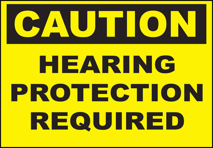 Hearing Protection Required Eco Caution Signs Available In Different Sizes and Materials
