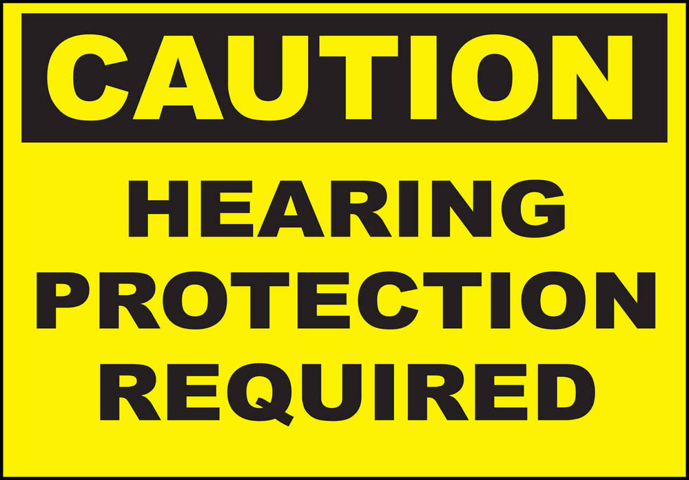 Hearing Protection Required Eco Caution Signs Available In Different Sizes and Materials