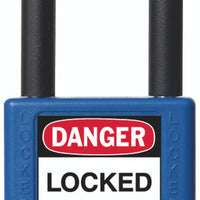 RecycLock Padlock, Keyed Different, 1.5" Shackle and 1.75" Body - Blue