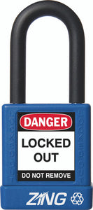 RecycLock Padlock, Keyed Different, 1.5" Shackle and 1.75" Body - Blue