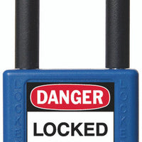 RecycLock Padlock, Keyed Different, 1.5" Shackle and 1.75" Body - Blue