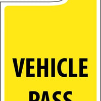 PARKING PERMIT, VEHICLE HANG TAG, VEHICLE PASS, 8 1/4X3 1/4, RIGID PLASTIC, PAK 5