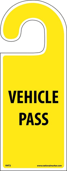 PARKING PERMIT, VEHICLE HANG TAG, VEHICLE PASS, 8 1/4X3 1/4, RIGID PLASTIC, PAK 5