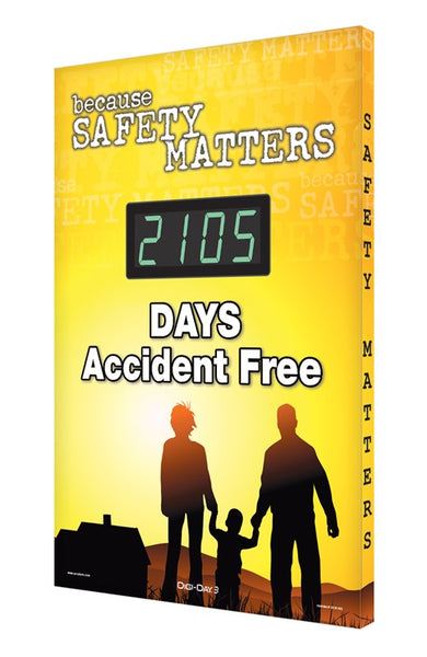 Digi-Day® 3 Electronic Safety Scoreboards: Because Safety Matters __ Days Accident Free