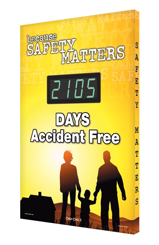 Digi-Day 3 Electronic Safety Scoreboards: Because Safety Matters __ Days Accident Free
