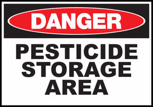 Danger Pesticide Storage Area Eco Agriculture Signs Available In Different Materials