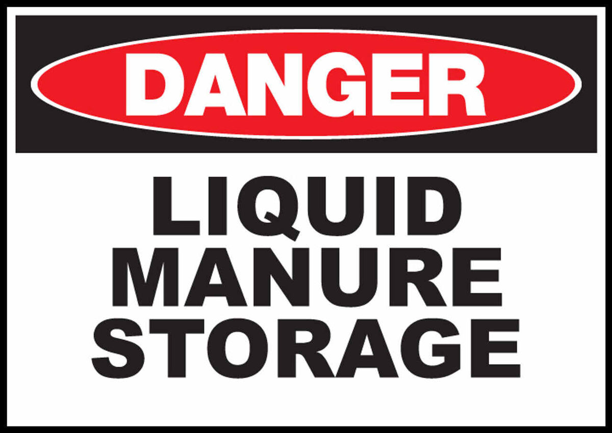 Danger Liquid Manure Storage Eco Agriculture Signs Available In Differ ...
