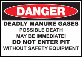 Danger Deadly Manure Gases Do Not Enter Pit Eco Agriculture Signs Available In Different Materials