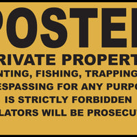Posted Private Property Eco Agriculture Signs Available In Different Materials