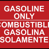 Gasoline Only Bilingual Eco Agriculture Signs Available In Different Materials