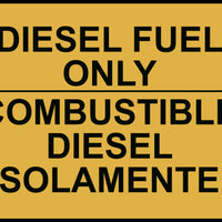 Diesel Fuel Only Bilingual Eco Agriculture Signs Available In Different Materials