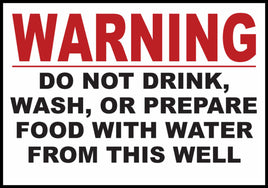 Warning Do Not Use Well Water Eco Agriculture Signs Available In Different Materials