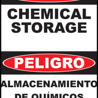 Danger Chemical Storage Bilingual Eco Agriculture Signs Available In Different Materials