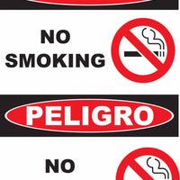 Danger No Smoking Bilingual Eco Agriculture Signs Available In Different Materials