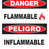 Danger Flammable Bilingual Eco Agriculture Signs Available In Different Materials