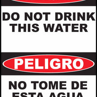 Danger Do Not Drink This Water Bilingual Eco Agriculture Signs Available In Different Materials