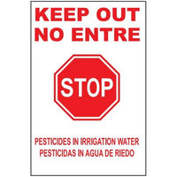 Keep Out Stop Bilingual Eco Agriculture Sign | 20038