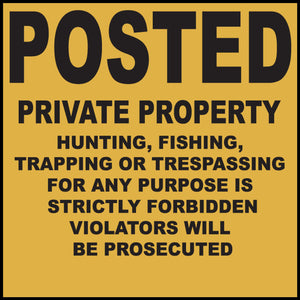 Posted Private Property Eco Agriculture Sign | 20040