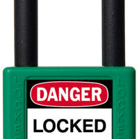 RecycLock Padlock, Keyed Different, 1.5" Shackle and 1.75" Body - Green