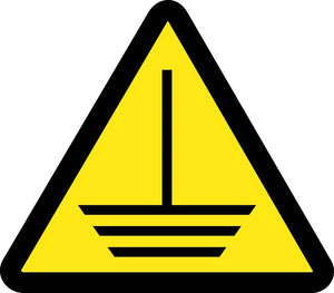 LABEL, GRAPHIC FOR ELECTRIC GROUND HAZARD, 4IN DIA, PS VINYL