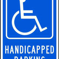 Handicapped Parking WIth HDCP Symbol - Available in Different Materials - Eco Parking Signs