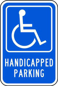 Handicapped Parking WIth HDCP Symbol - Available in Different Materials - Eco Parking Signs
