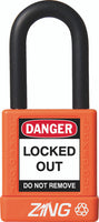 RecycLock Padlock, Keyed Different, 1.5" Shackle and 1.75" Body - Orange
