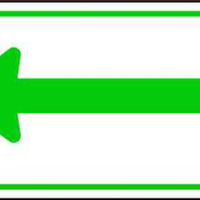 Left Arrow Green On White - Available in Different Materials - Eco Parking Signs