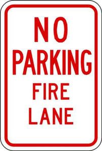 No Parking Fire Lane - Available in Different Materials - Eco Parking Signs