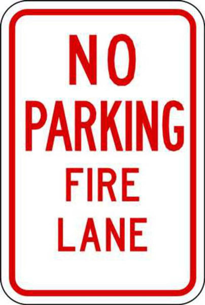 No Parking Fire Lane - Available in Different Materials - Eco Parking Signs