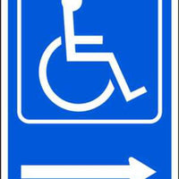 HDCP Symbol Right Arrow - Available in Different Materials - Eco Parking Signs