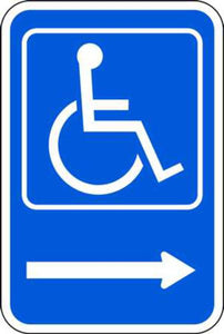 HDCP Symbol Right Arrow - Available in Different Materials - Eco Parking Signs