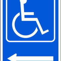 HDCP Symbol Left Arrow - Available in Different Materials - Eco Parking Signs