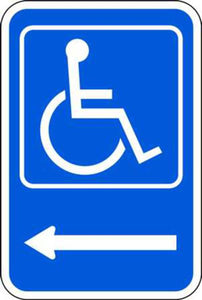 HDCP Symbol Left Arrow - Available in Different Materials - Eco Parking Signs