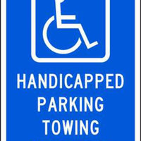 Handicapped Parking Towing Enforced - Available in Different Materials - Eco Parking Signs