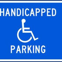Handicapped Parking With Symbol - 12" x 18" - Available in Different Materials - Eco Parking Signs