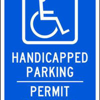 Handicapped Parking Permit - Available in Different Materials - Eco Parking Signs