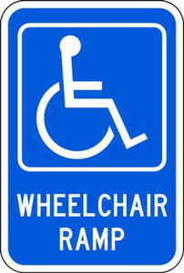 Handicapped Wheel Chair Ramp - Available in Different Materials - Eco Parking Signs