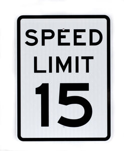 Speed Limit 15 MPH Eco Traffic Sign | 2235