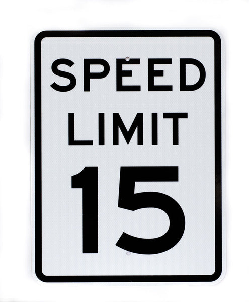 Speed Limit 15 MPH Eco Traffic Sign | 2235