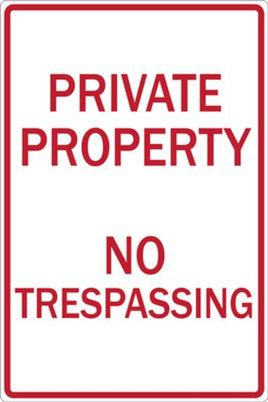 Private Property No Trespassing - Available in Different Materials - Eco Parking Signs