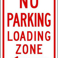 No Parking Loading Zone Left Arrow - Available in Different Materials - Eco Parking Signs