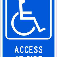 Handicapped Access At Side - Available in Different Materials - Eco Parking Signs