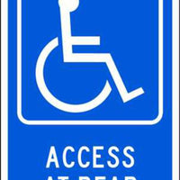 Handicapped Access At Rear - Available in Different Materials - Eco Parking Signs