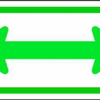 Double Arrow Green On White - Available in Different Materials - Eco Parking Signs