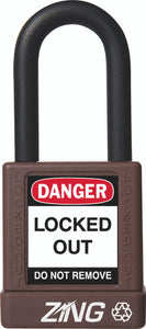 RecycLock Padlock, Keyed Different, 1.5" Shackle and 1.75" Body - Brown