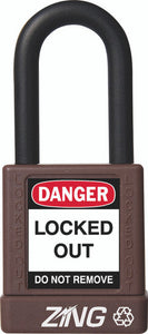 RecycLock Padlock, Keyed Different, 1.5" Shackle and 1.75" Body - Brown