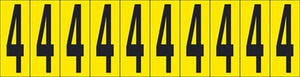NUMBER CARD, 2" 4 (10 NUMBERS/CARD), PS CLOTH